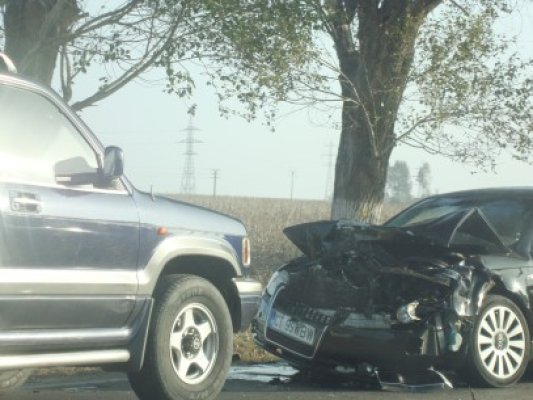 Tamponare în lanţ pe drumul care leagă Constanţa de Valu